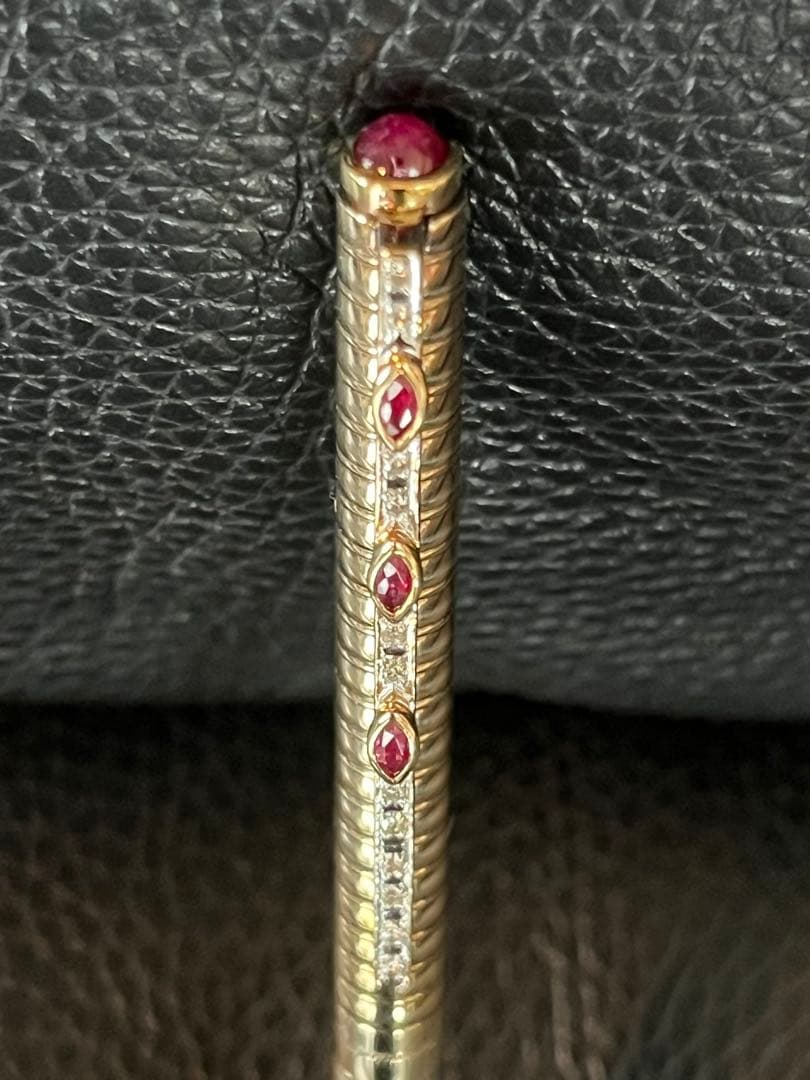 エステーデュポンS.T.DUPONT ボールペン 特注:宝石ダイヤ、ルビー装飾