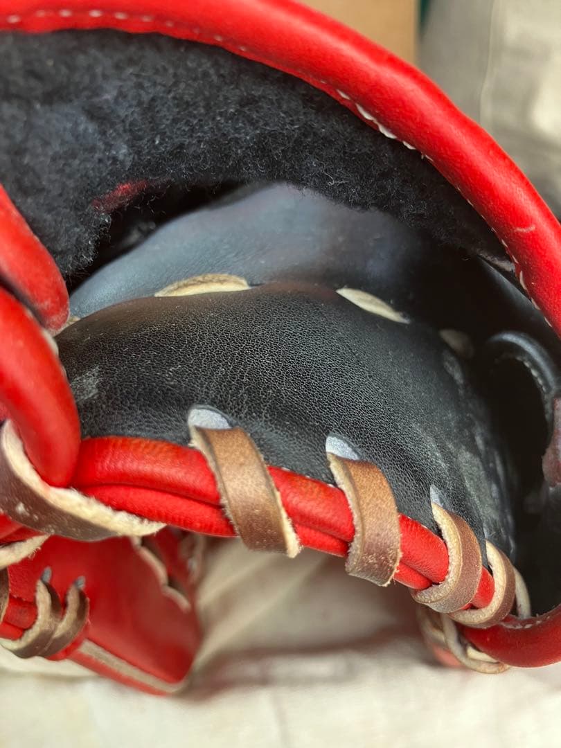 Zaems 硬式グローブ レッド SV520SBHN