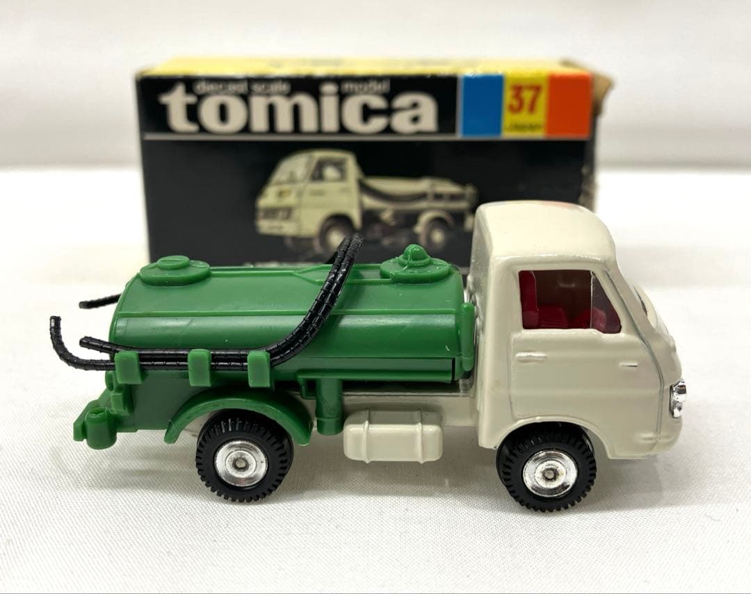 トミカ いすゞ エルフ バキュームカー 白 緑 No.37 黒箱