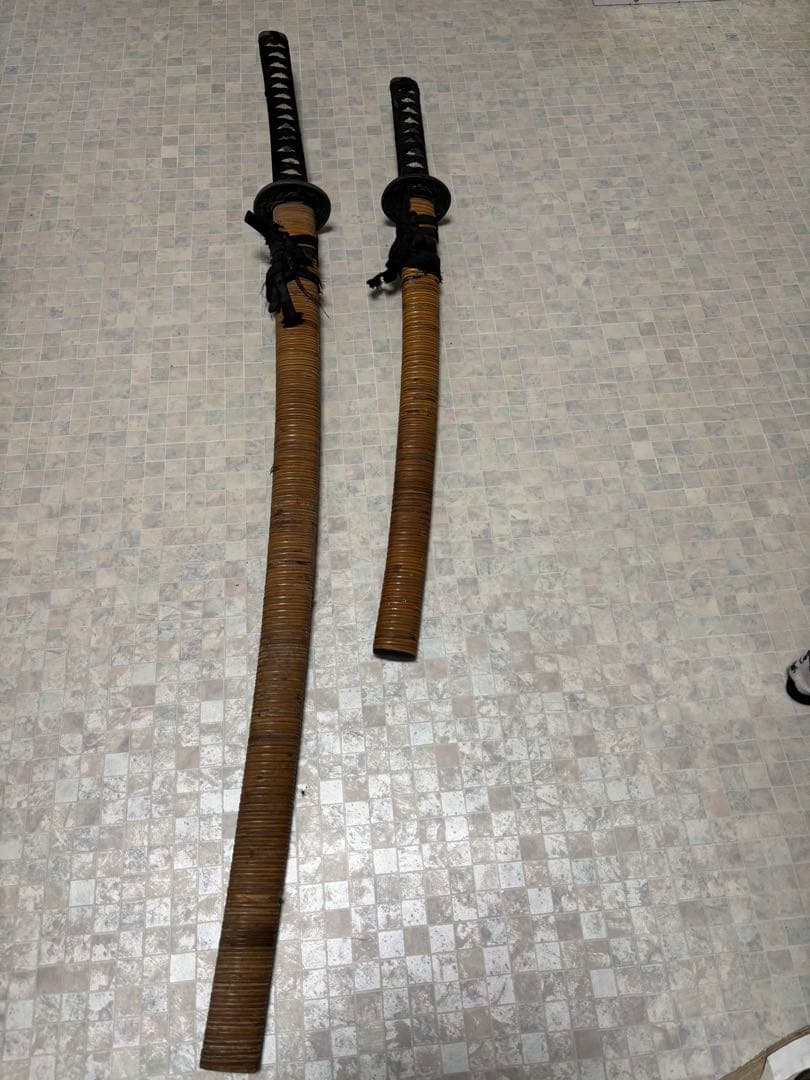 模造刀 刀剣 2本セット 籐巻き 模擬刀