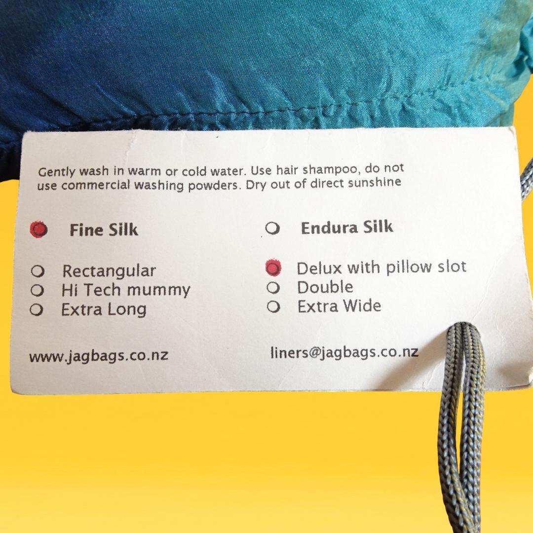 超希少　JAG BAGS　 純シルク100％　寝袋　インナーシーツ