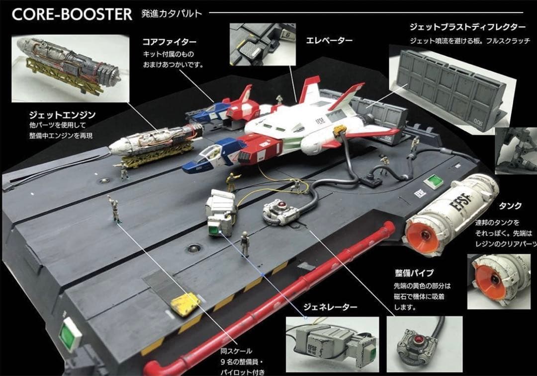 バンダイ　コアブースター　カスタム　カタパルト ジオラマ　受注製作