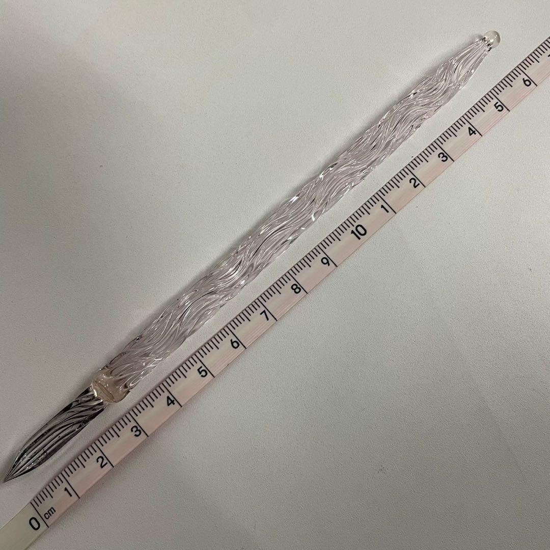 菅清風　最高級　硬質ガラスぺん　淡いピンク