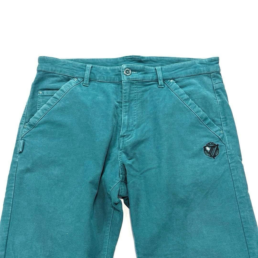 パーリーゲイツ　6/LL 30周年記念　ロングパンツ　大きいサイズ　グリーン系