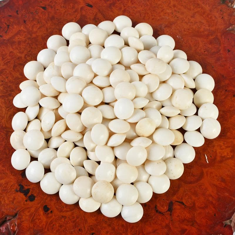 囲碁　碁石　本蛤碁石　那智黒碁石　碁笥　一套　時代箱付　H　R9082