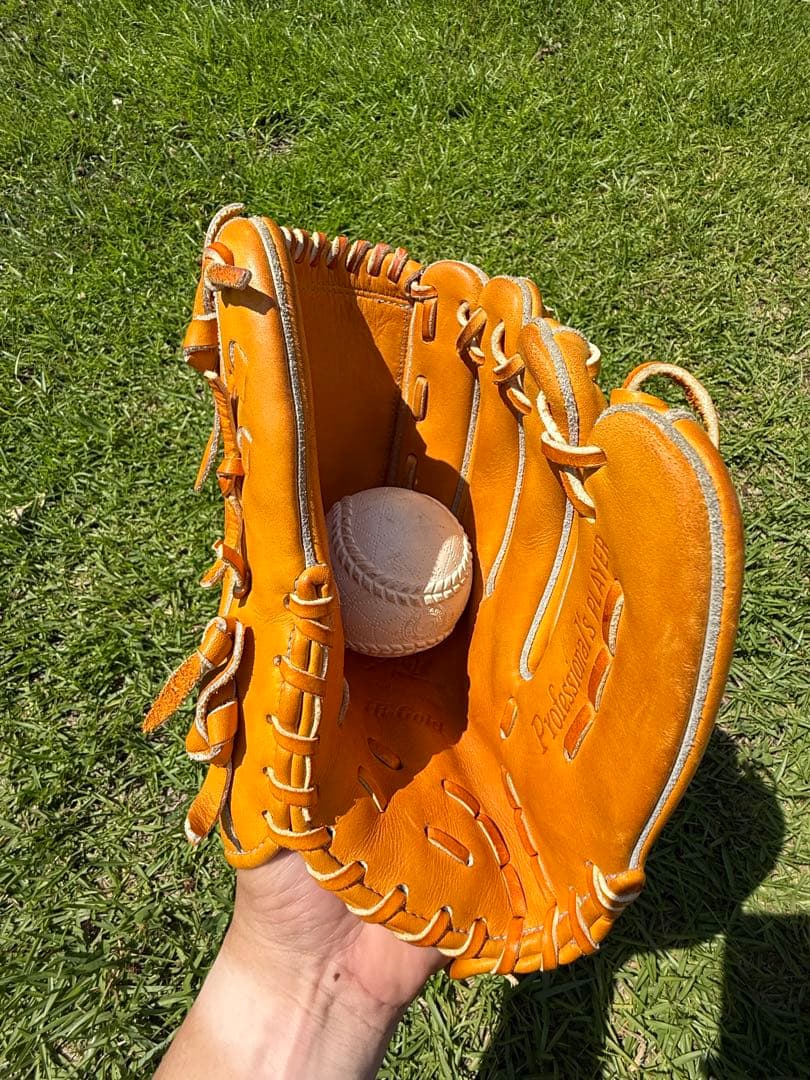 ゆず　ハイゴールド　心極　右投げ　軟式用グローブ