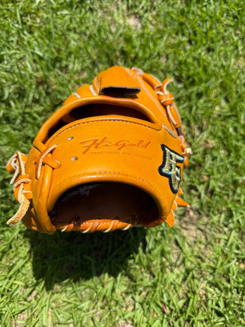 ゆず　ハイゴールド　心極　右投げ　軟式用グローブ