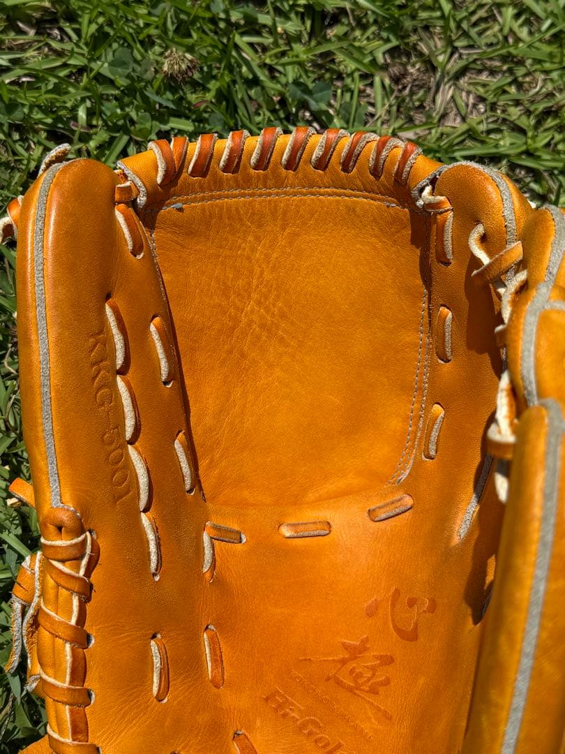 ゆず　ハイゴールド　心極　右投げ　軟式用グローブ