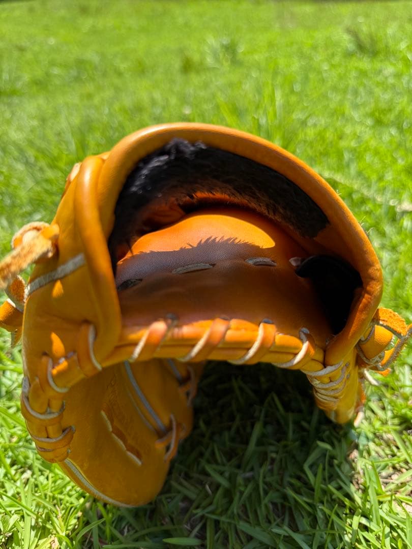 ゆず　ハイゴールド　心極　右投げ　軟式用グローブ