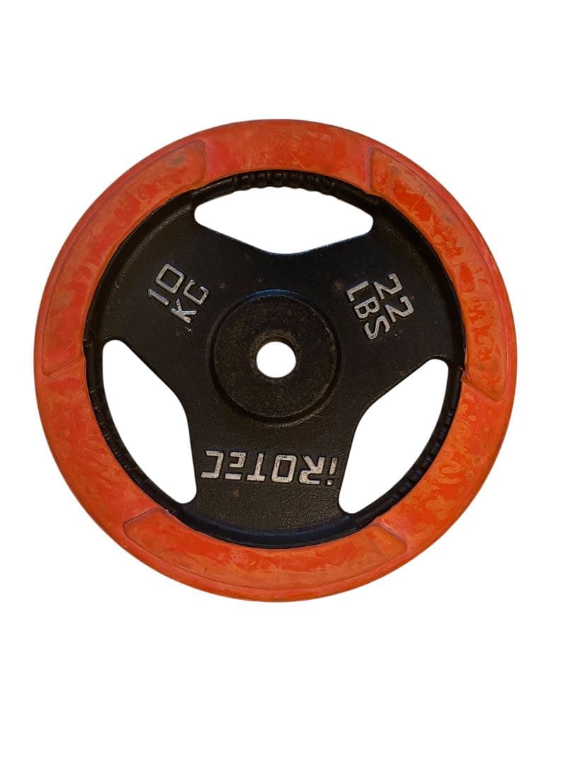 iROTEC 10kg ラバーダンベルプレート ２枚