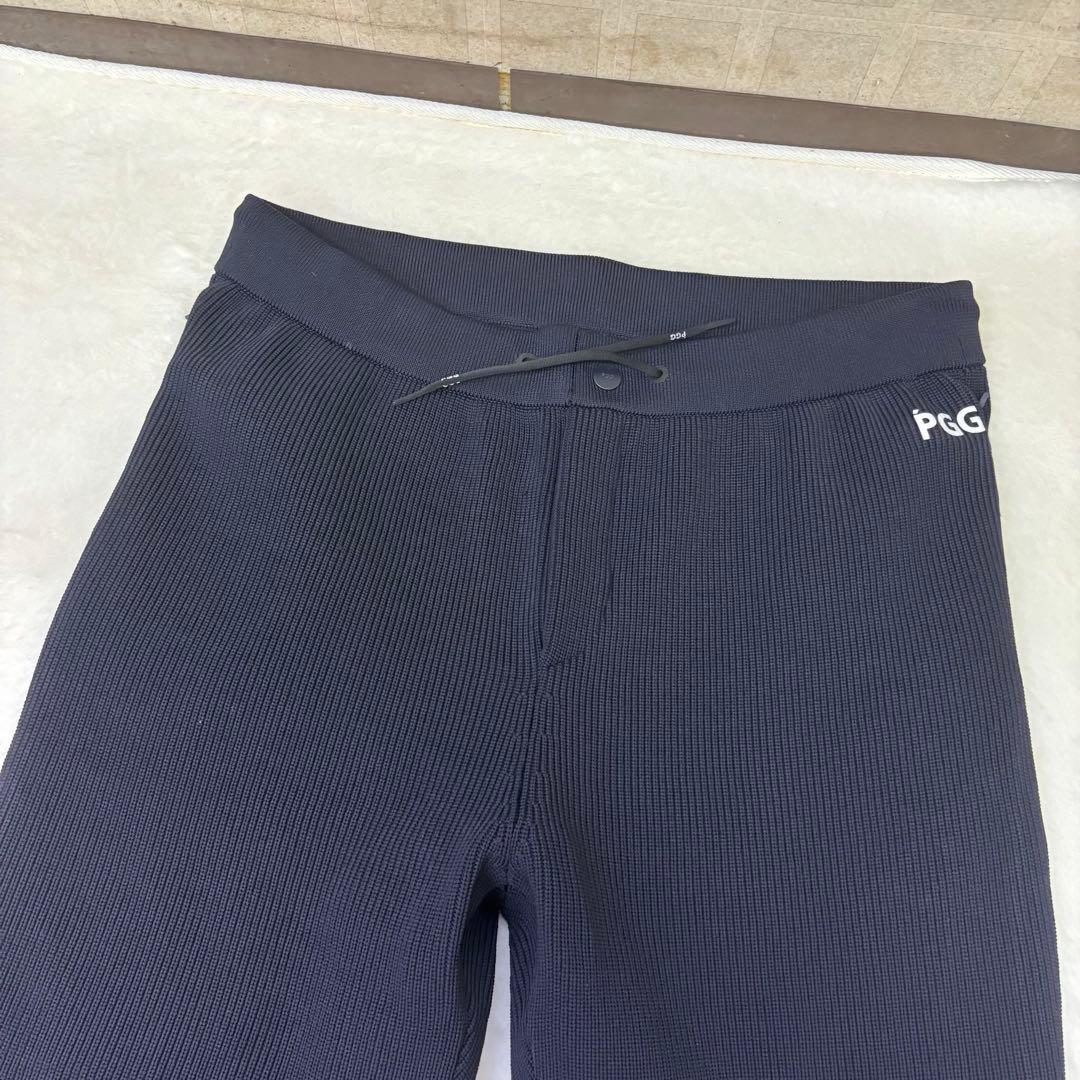 未使用級　PGG リブ編みパンツ Lサイズ ダークネイビー　冬用