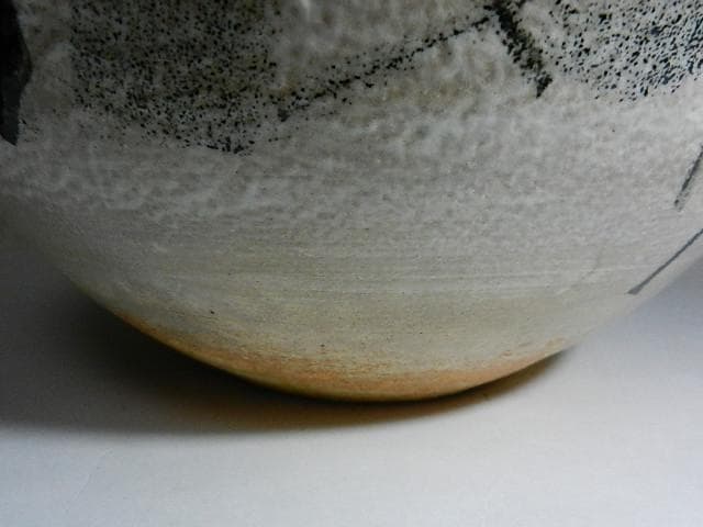 京焼　伝統工芸士「河島浩三」作　大型花瓶（高２７．５㌢、胴３０㌢、重５．８㌕）