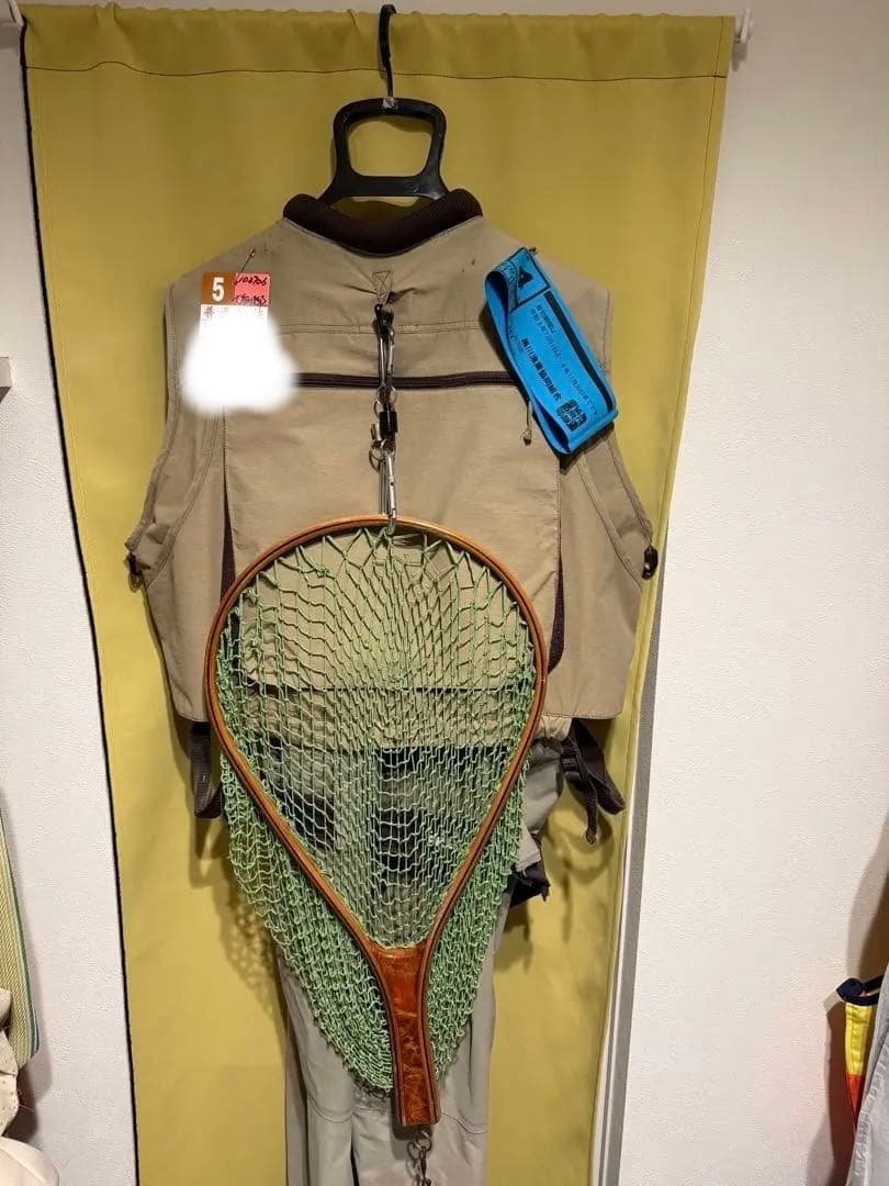 リトルプレゼンツ 一式　ウエーダー　ベスト　網　ウエーダーシューズ　トラウト釣り