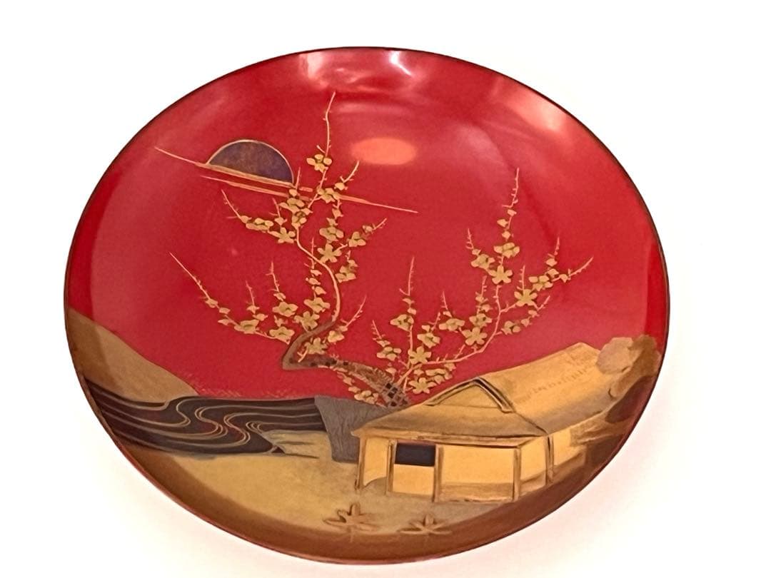 盃 蒔絵 金銀 螺鈿 漆器 三ツ組盃 古満 箱入り 時代 極稀少