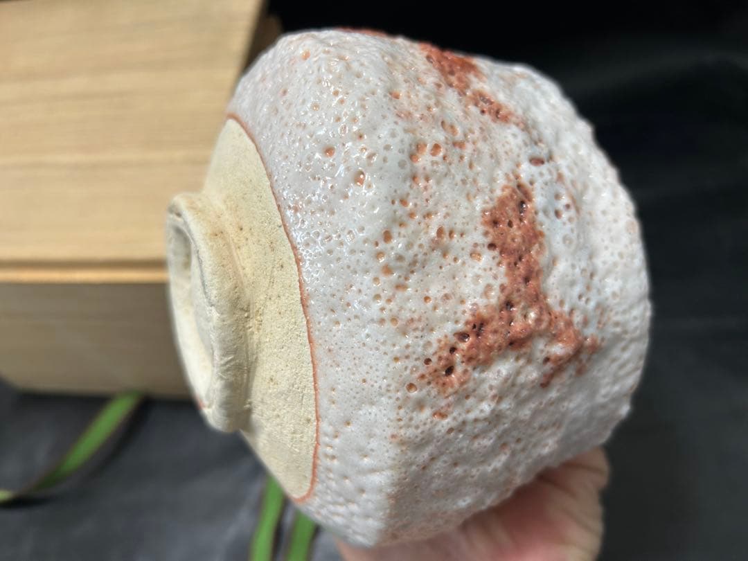 究極の美◾️蔵から桐箱に入った美しい蛇？が描かれた志野焼の抹茶茶碗が出て来ました