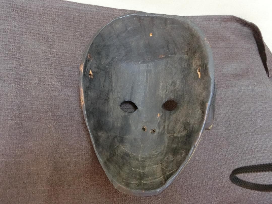 インテリア！【木彫面　民族面　黒時代色　神像　外国物・G11・仏教】★鑑賞　研究