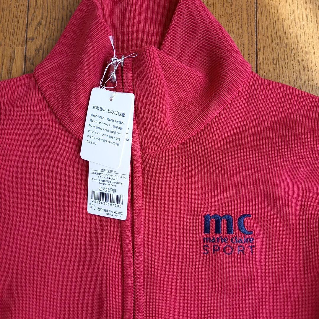 新品☆marie claireSPORT レディース ジップアップセーター赤