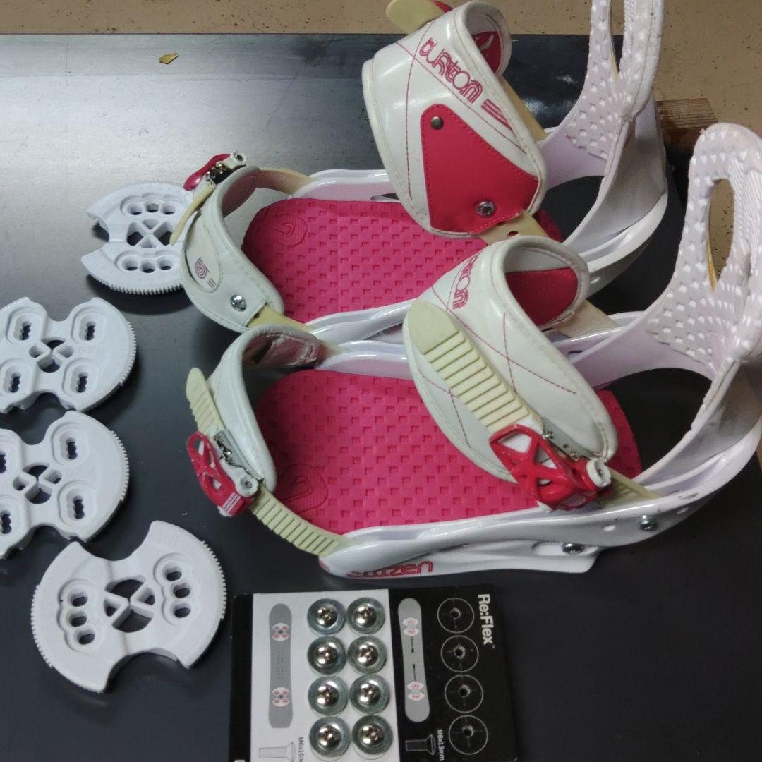 Burton Re:Flex レディース　ビンディング ホワイト/ピンク　Ｍ