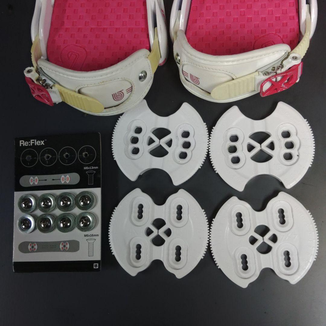 Burton Re:Flex レディース　ビンディング ホワイト/ピンク　Ｍ