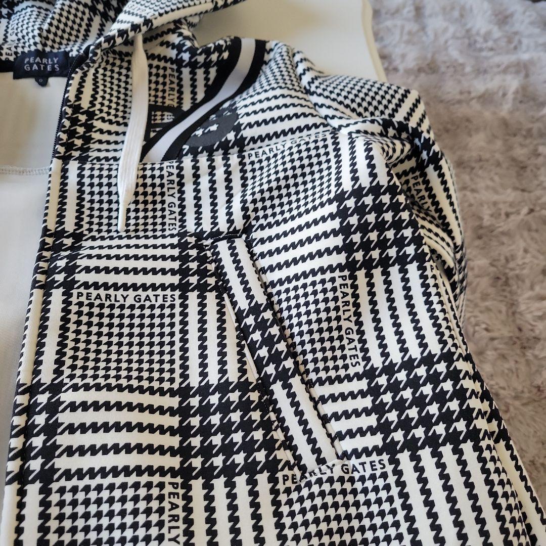 PEARLY GATES チェック柄フード付きセーター