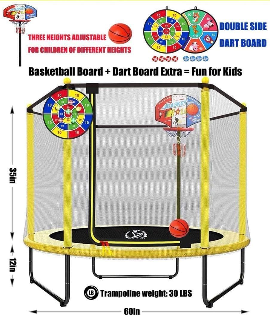 【未使用】LANGXUN 子供用トランポリン 耐荷重約50㎏