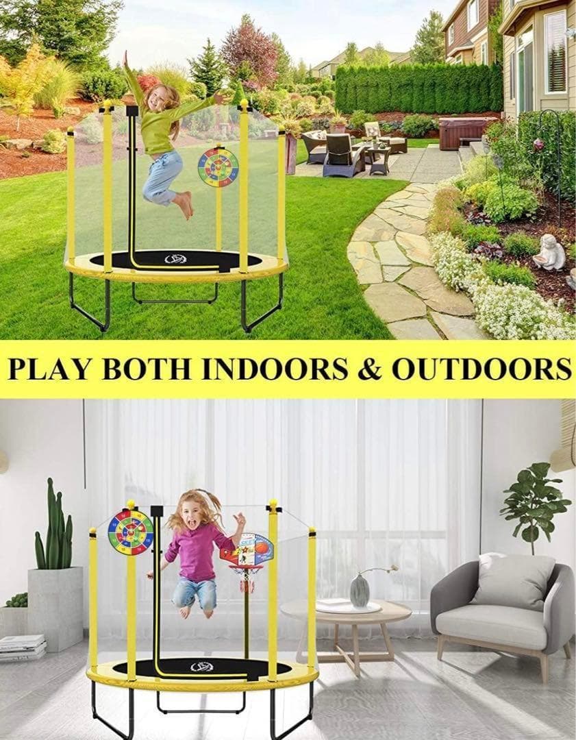 【未使用】LANGXUN 子供用トランポリン 耐荷重約50㎏