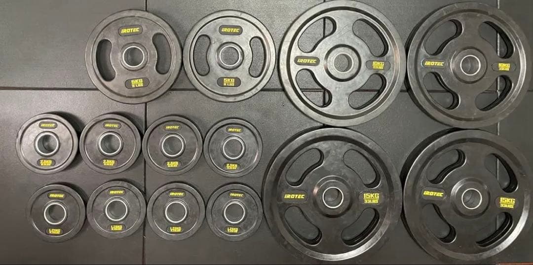 【出品①】IROTECオリンピックプレートオールラバー仕様穴径51mm