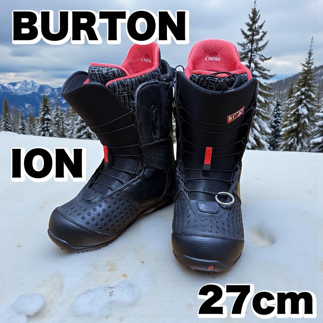 【名作】BURTON ION メンズ 27cm ハイエンドブーツ 赤黒 US9