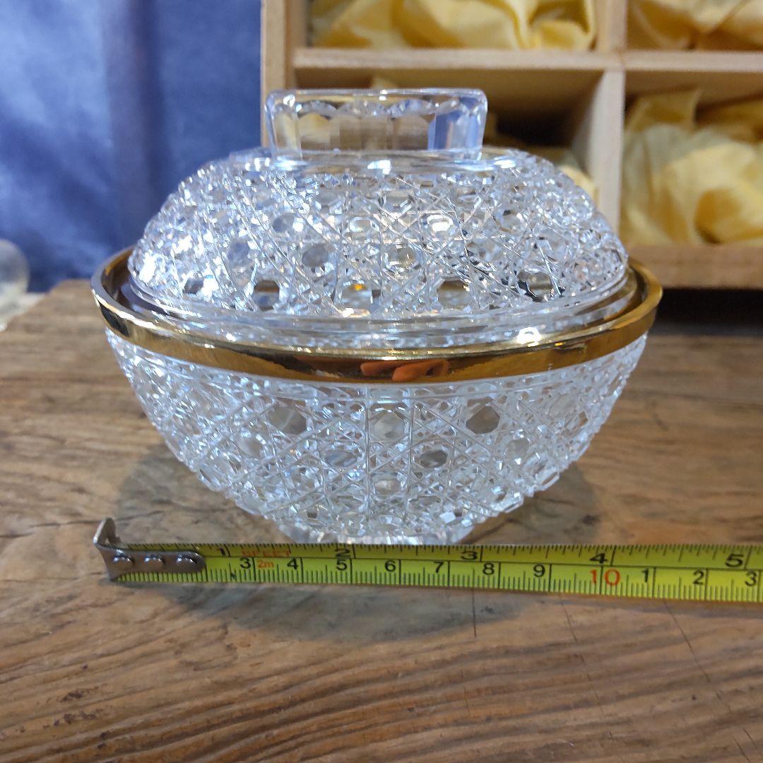 須田秀石⑥　茶懐石用　クリスタル　　籠目文四ッ碗　五客セット＋（蓋のみ1つ）