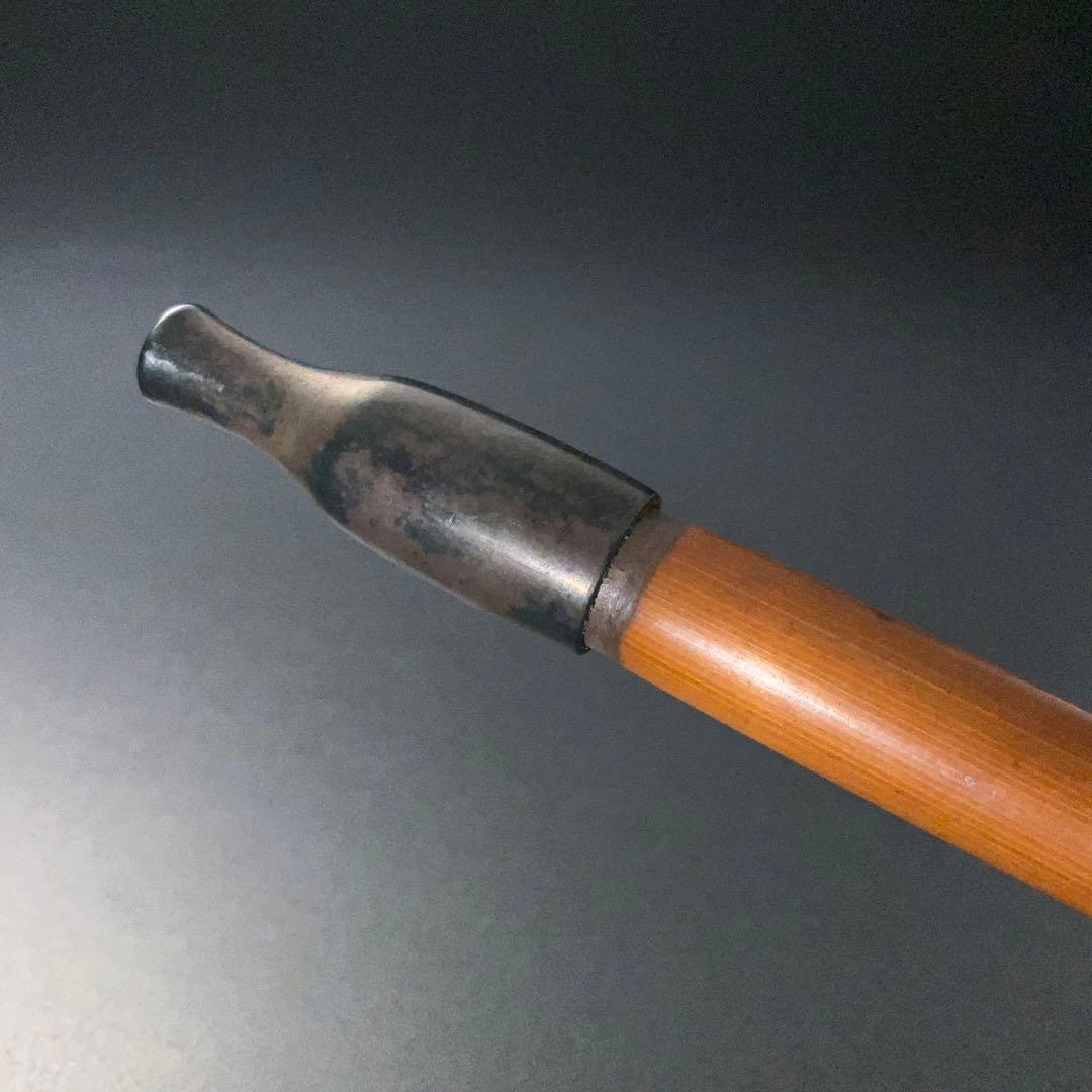 煙管キセル　桐　象嵌　アンティーク　骨董　6R1255お2