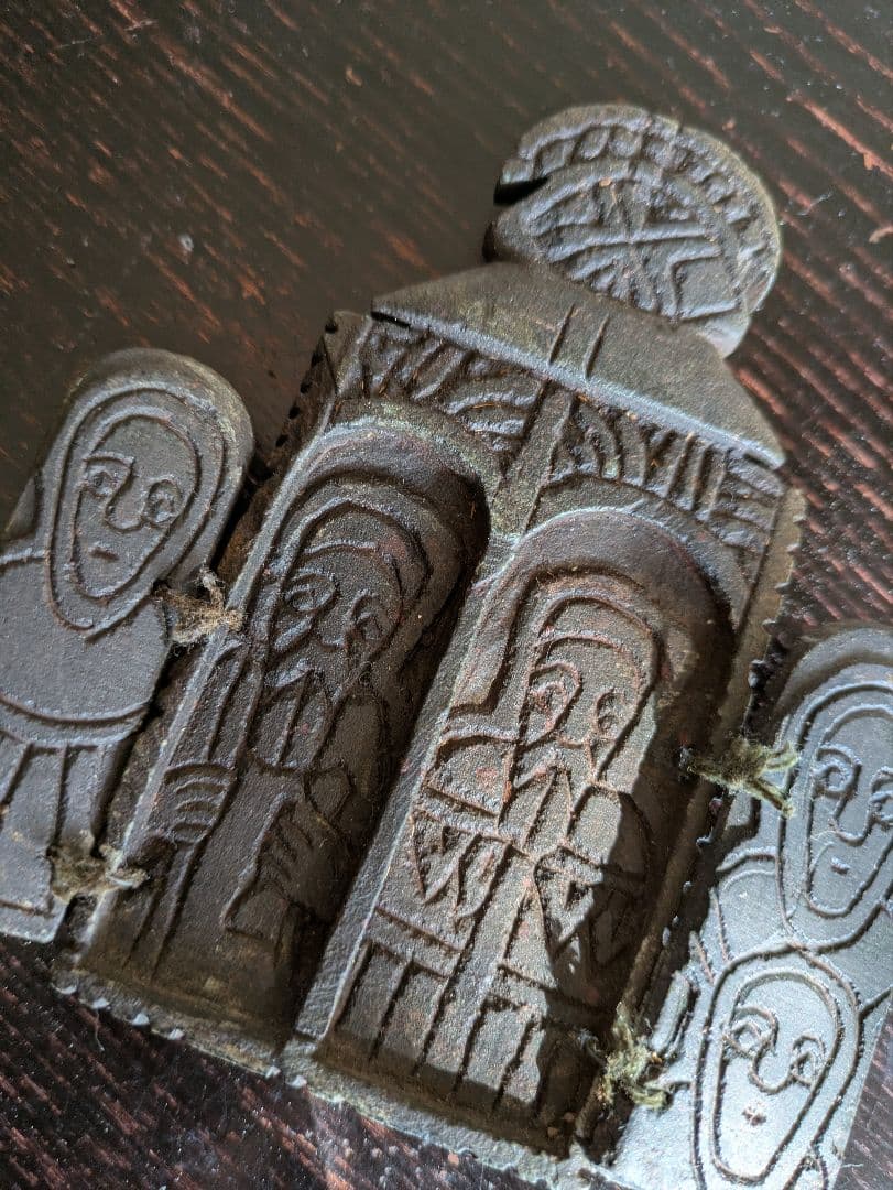 エチオピア正教　イコン　6面 宗教画　キリスト教　石彫刻