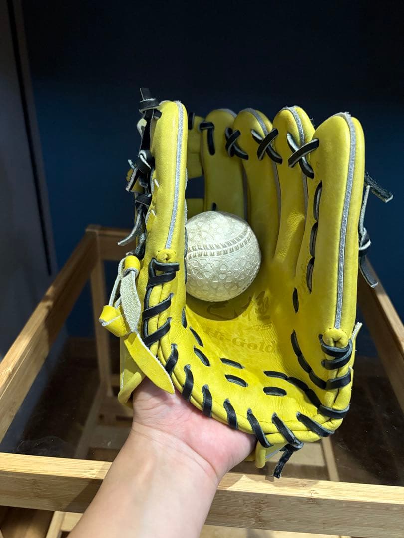 ハイゴールド 軟式グローブ イエロー