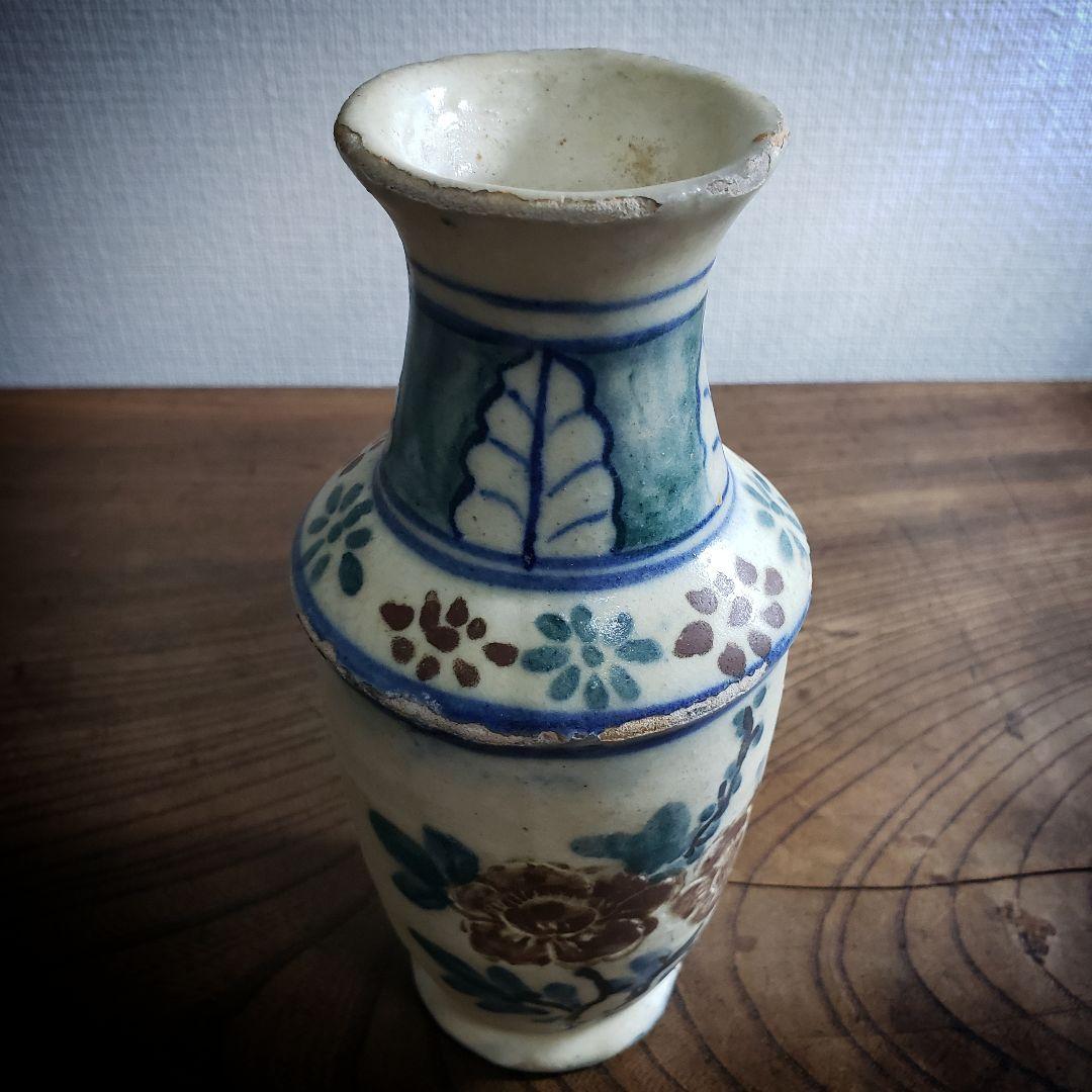 一輪挿し　壺　花器　花文様　成化十年　染付　絵付　訳あり　珍品　酒器