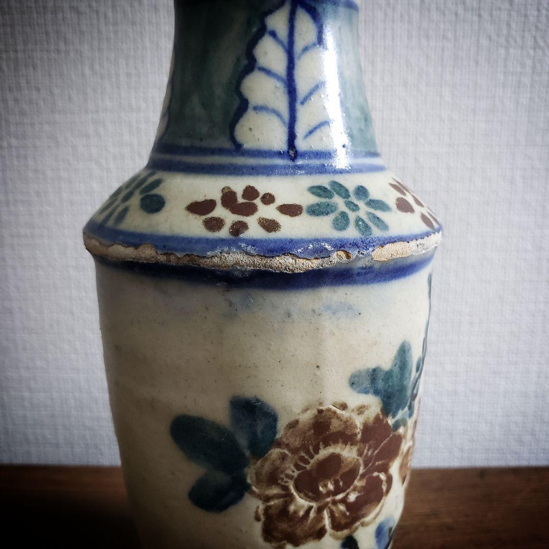 一輪挿し　壺　花器　花文様　成化十年　染付　絵付　訳あり　珍品　酒器