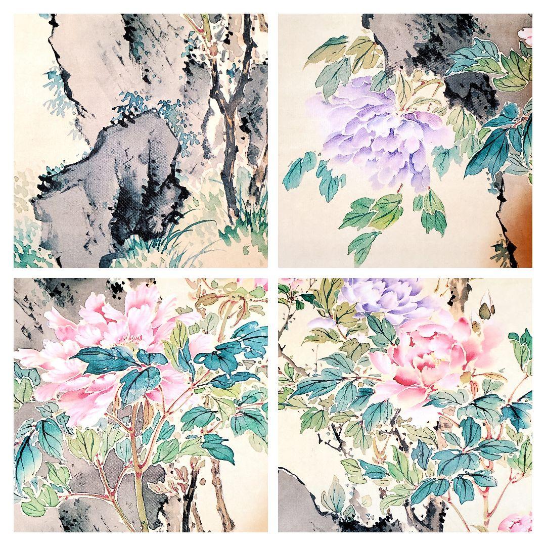 野口小蘋(のぐちしょうひん)　工芸　玉堂富貴　掛け軸