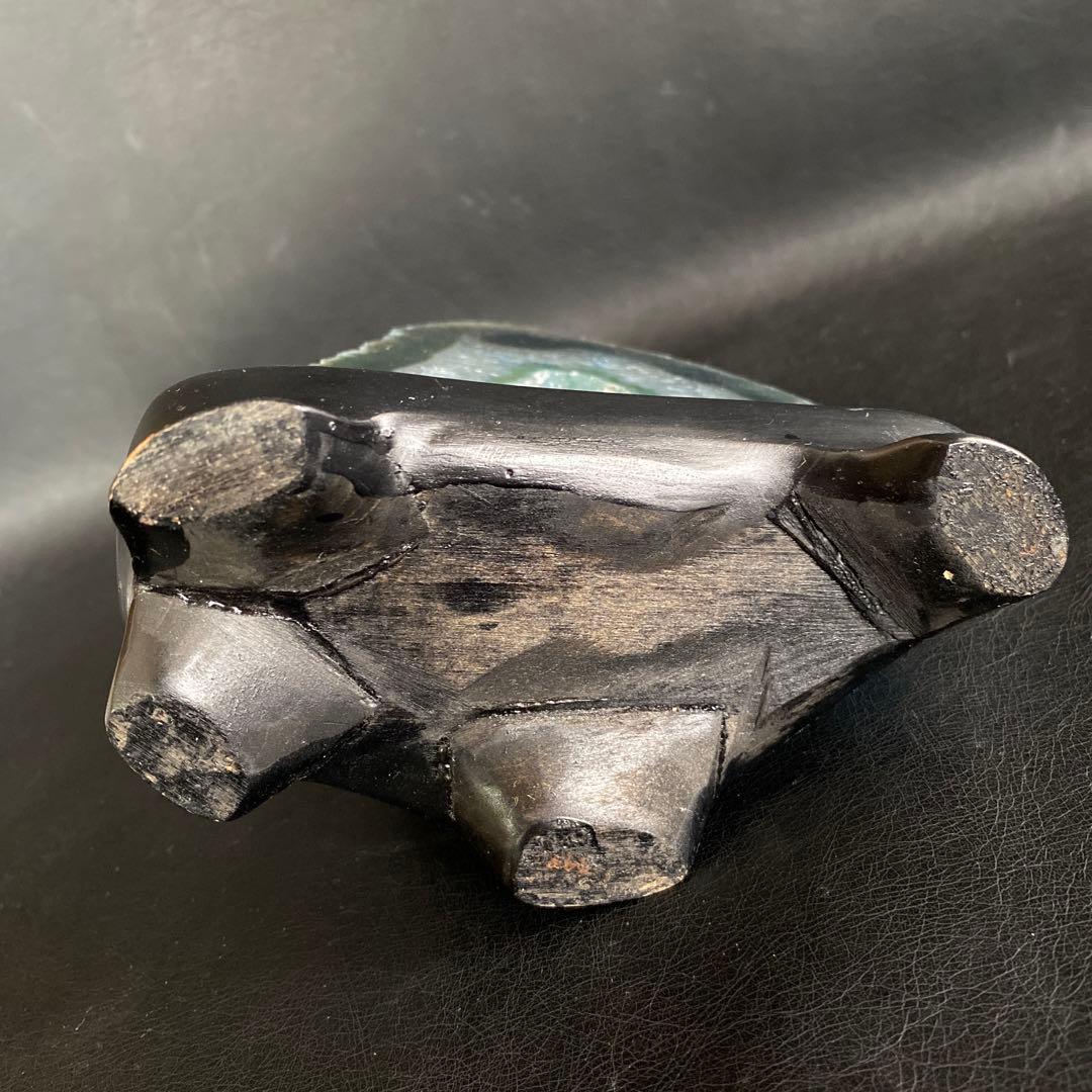 瑪瑙 断面 輪切り 原石 鑑賞石 飾り石 置物 メノウ　2点　まとめ売り