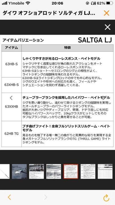 ソルティガ　LJ 62HB TG（スリルゲーム）ベイトモデル★新品未使用品★