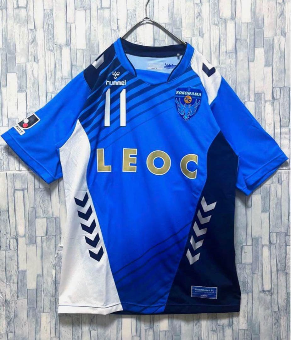 ヒュンメル 三浦知良 カズ 横浜FC 2014 ユニフォーム 半袖 ゲームシャツ