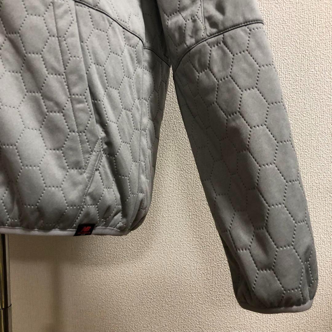 ニューバランスゴルフ ダブルジップ ボンディング パーカー 裏起毛 グレー