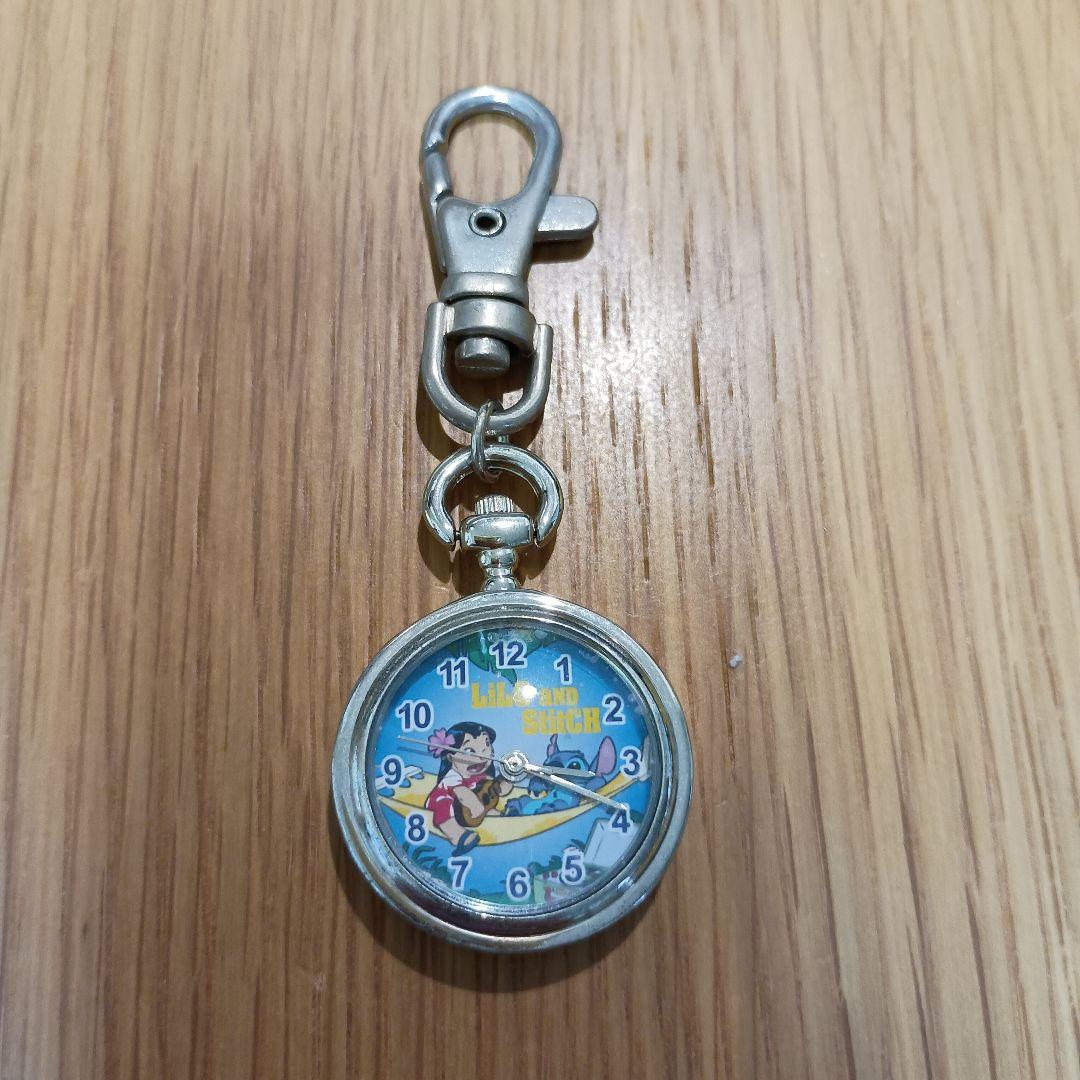 ディズニーキャラクター スティッチキーホルダー時計