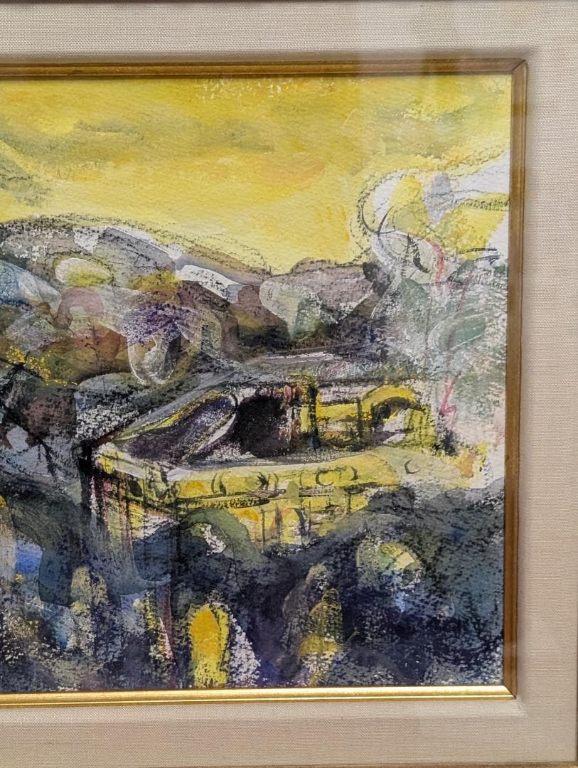 美術品　絵画　水彩　ガッシュ8号M型