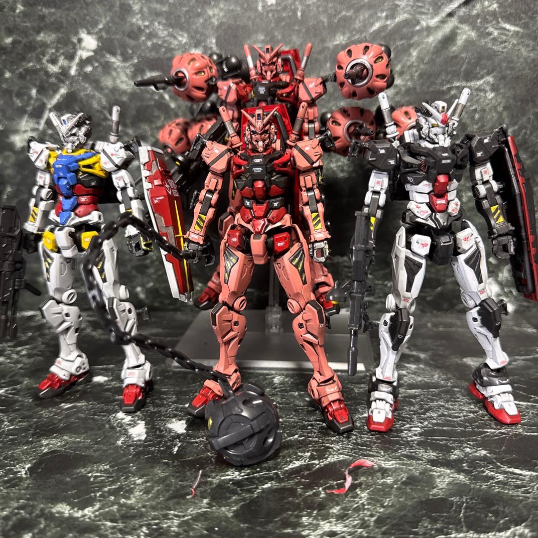 HG 赤いガンダム　ビット6個装備　塗装完成品　ガンプラ　ジークアクス