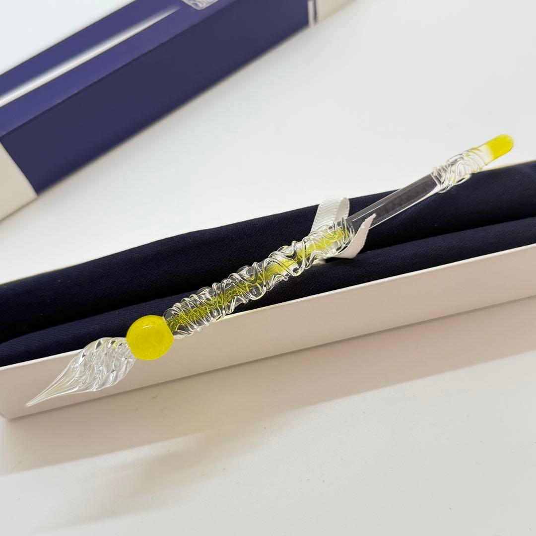 【未使用品】哲磋工房 ガラスペン　イエロー