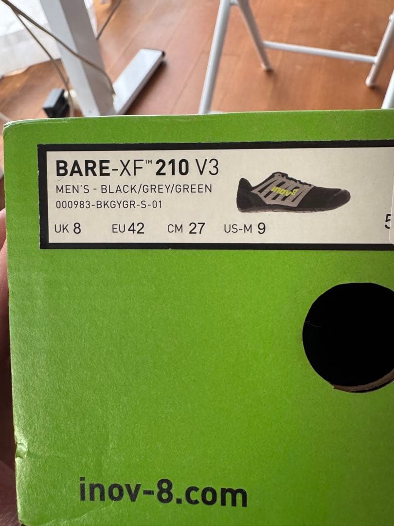 【新品】inov-8 BARE-XF 210 V3 MS 27.0cm
