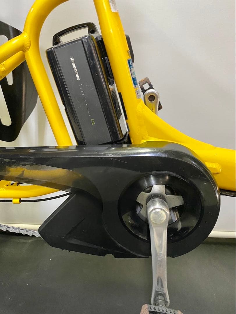 1年保証 送料無料　ブリヂストン　20インチ 子供乗せ　黄色　電動アシスト自転車