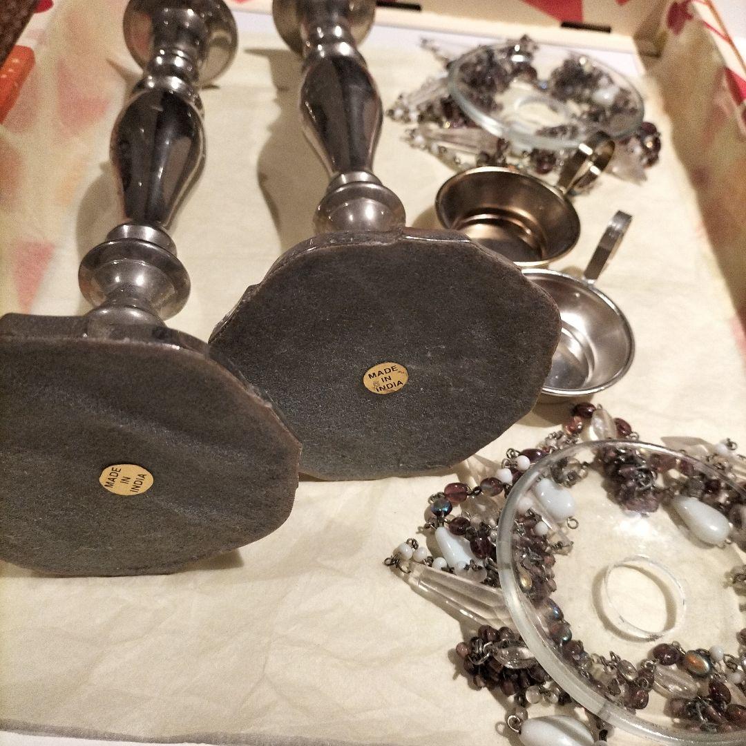 訳アリ4点セットsale♥エキゾチック燭台×2✨新品CANDLE台×2