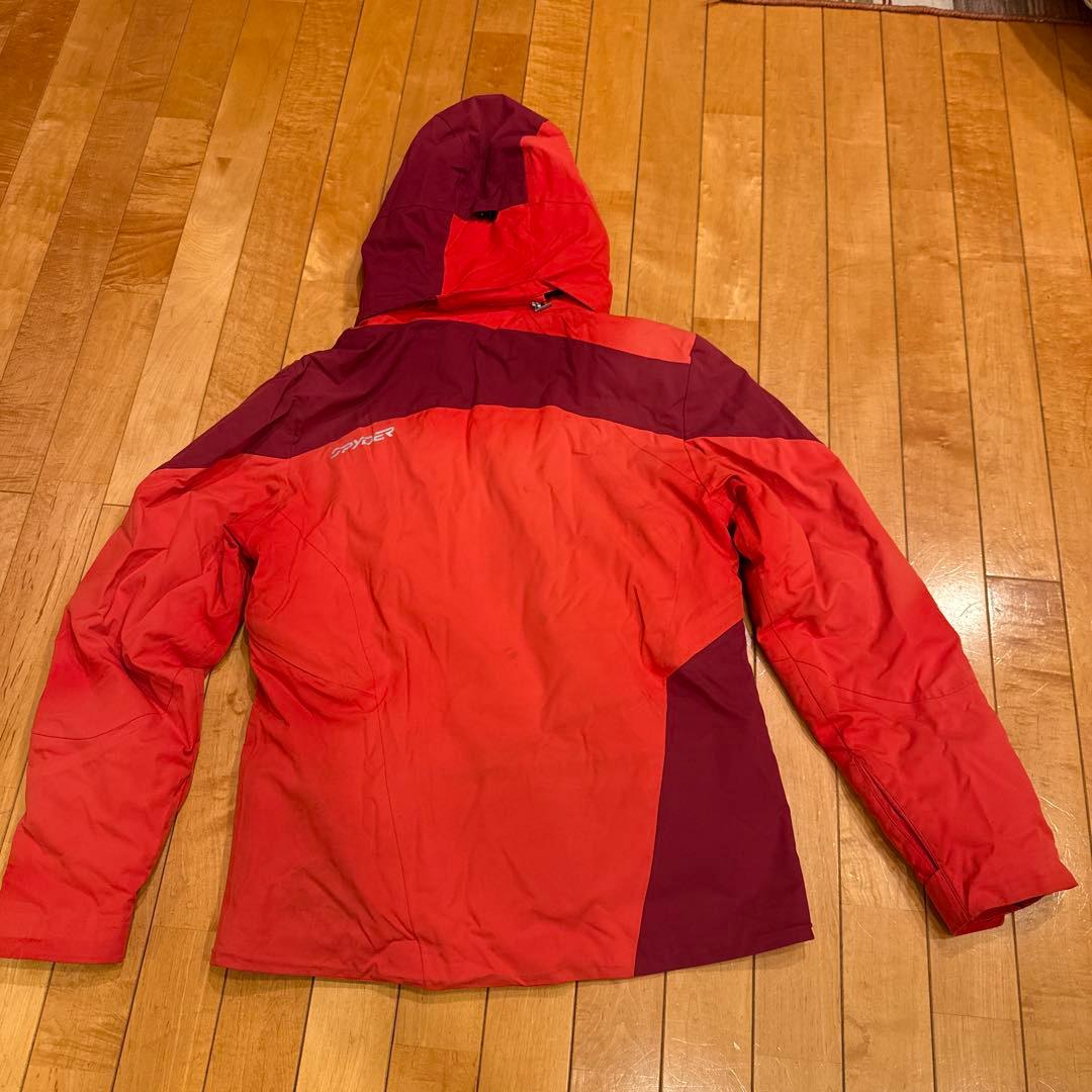 Spyder スキーウェア 赤/紫 フード付き　メンズM
