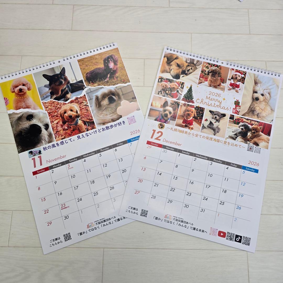 ③『犬』 壁掛けチャリティーカレンダー10枚セット