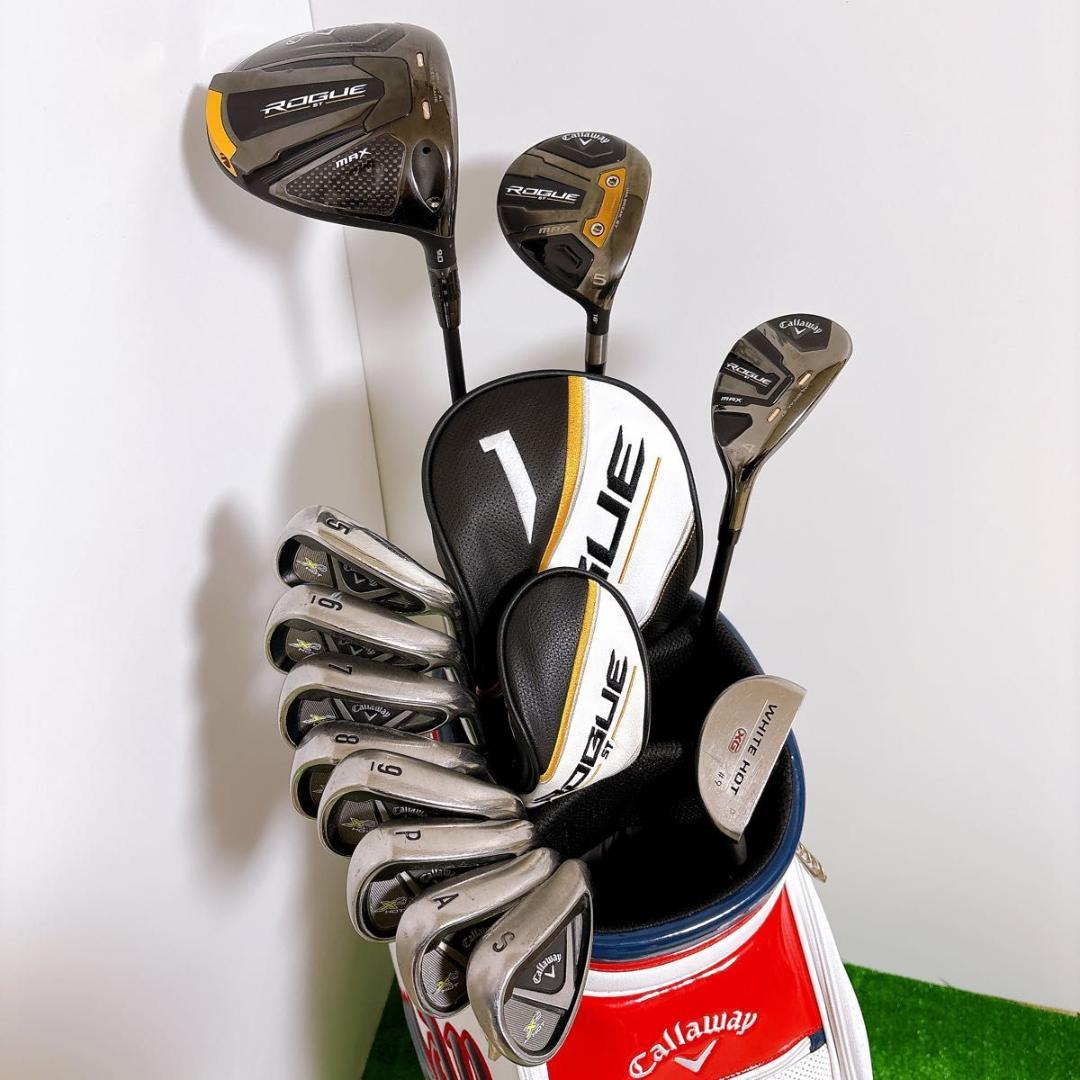 良品 キャロウェイ　ローグST メンズ　ゴルフ 12本 セット S 初心者