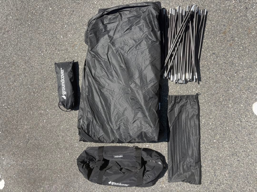 【グランドシート付】グランドカバー　エイコンハウス3.45 ブラック